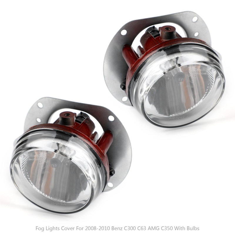 2 PCS Bumper Fog Front Light Lamp W/Bulb For 2008-2010 Benz C300 C63 AMG C350