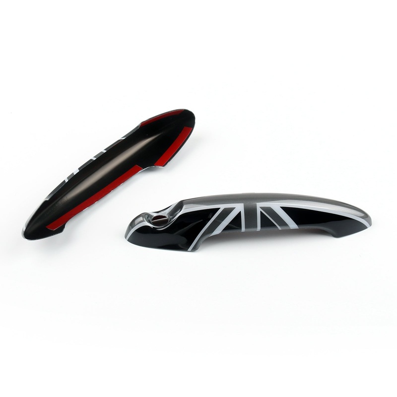 Mini Cooper R50 R52 R53 R55 R56 Black Union Jack UK Design Door Handle Cover