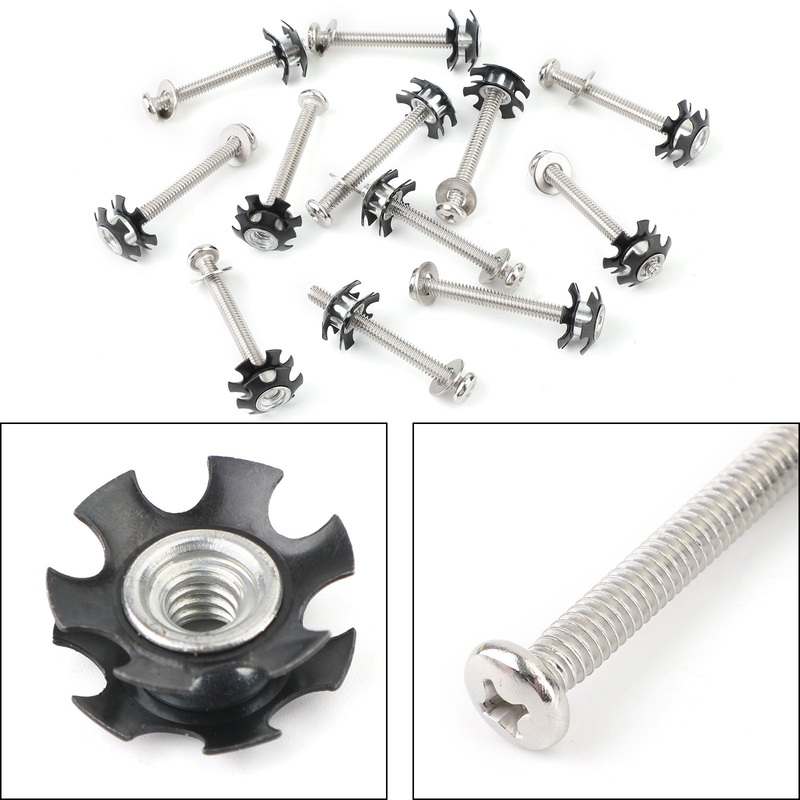 6/8/10/12pcs REPAIR KIT Star nuts 1/4-20 screws For 1" OD tube Threadless Forks