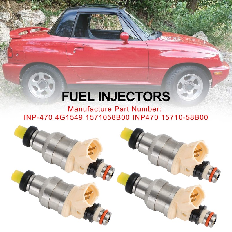 Fuel Injectors 4G1549 1571058B00 INP470 Fit 1992-1997 Geo Tracker