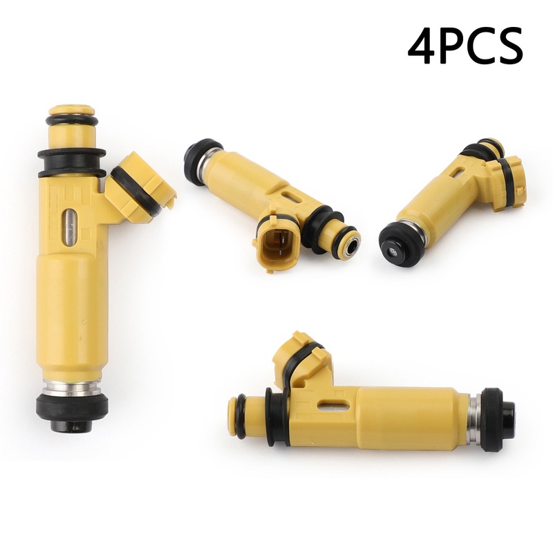 2004-2008 Mazda RX-8 Miata 4PCS 440Cc 4-Hole Yellow Denso Fuel Injectors 195500-4450