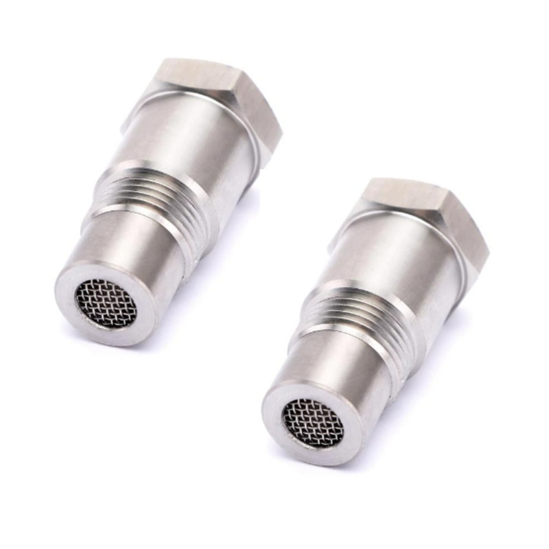 2PCS CEL Check Engine Light Oxygen Sensor Adapter M18 x 1.5 CEL On Fix Engine Light Eliminator Bung Kit Catalystic Converter