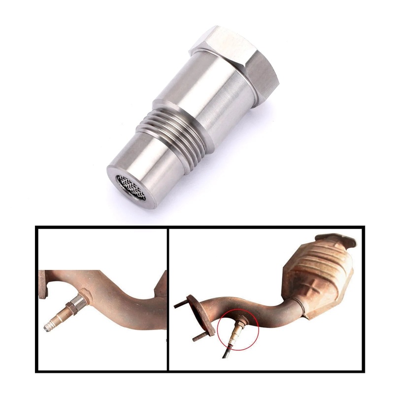 M18 x 1.5 O2 Sensor Delete Kit CEL Check Engine Light Spacer Oxygen Sensor Extender With Catalytic Converter