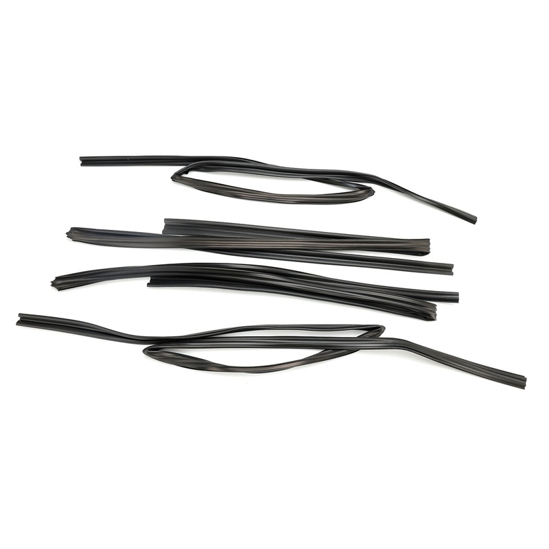 4pcs Door Glass Rubber Seal Moulding For Toyota Land Cruiser FJ80 LX450 1991-1997