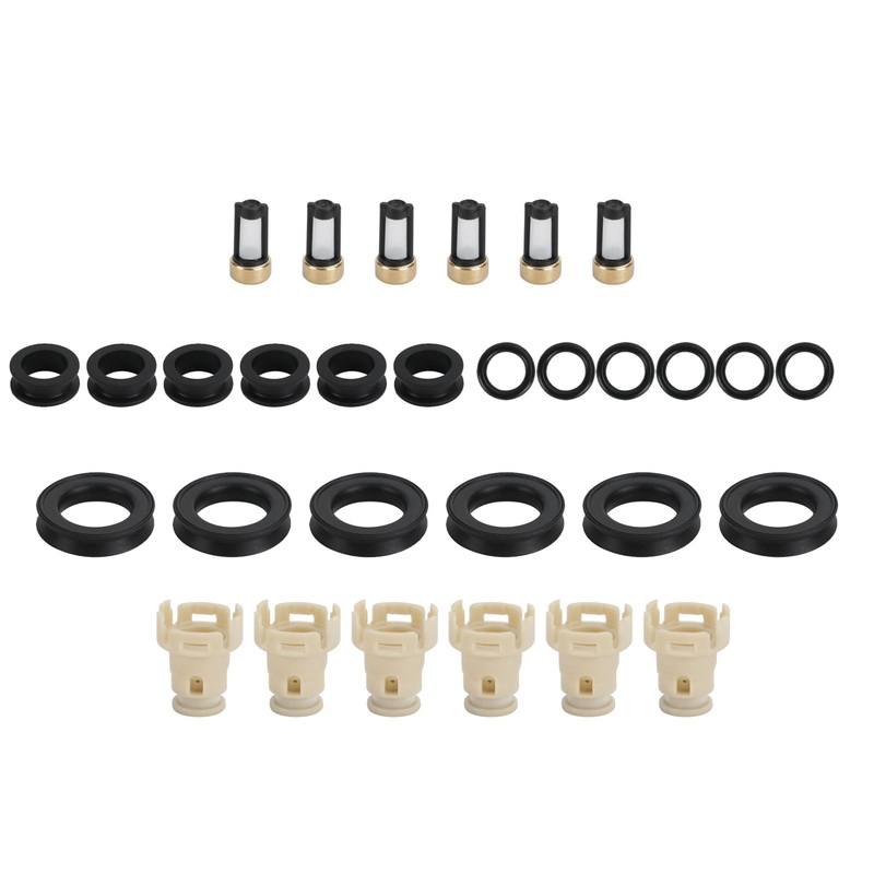 1999-2002 Toyota 4Runner Fuel Injectors Rebuild Kit O-Rings Seals Filters Caps FJ585 23209-62040 M717