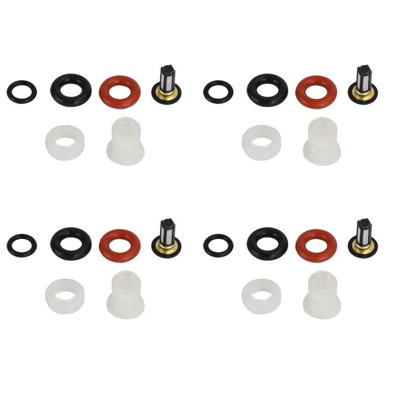 2003-2011 Honda Element 4PCS Fuel Injectors Repair Kit Filters O-Rings 16450RAAA01 16450-RAA-A01