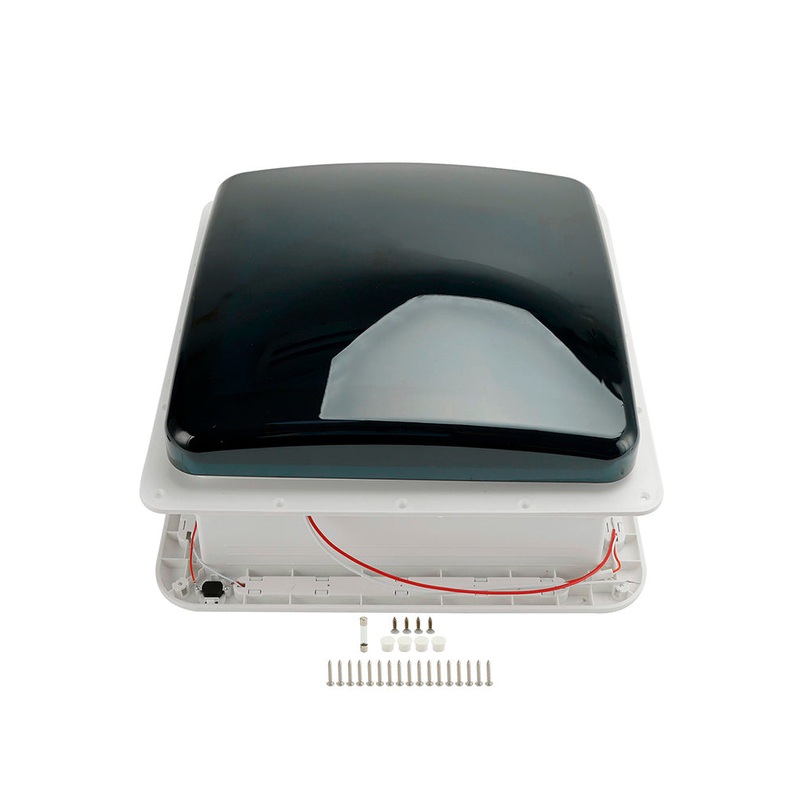 14" RV Caravan Roof Vent 3-Speed Motor RV Fan 12V Skylight With LED Light